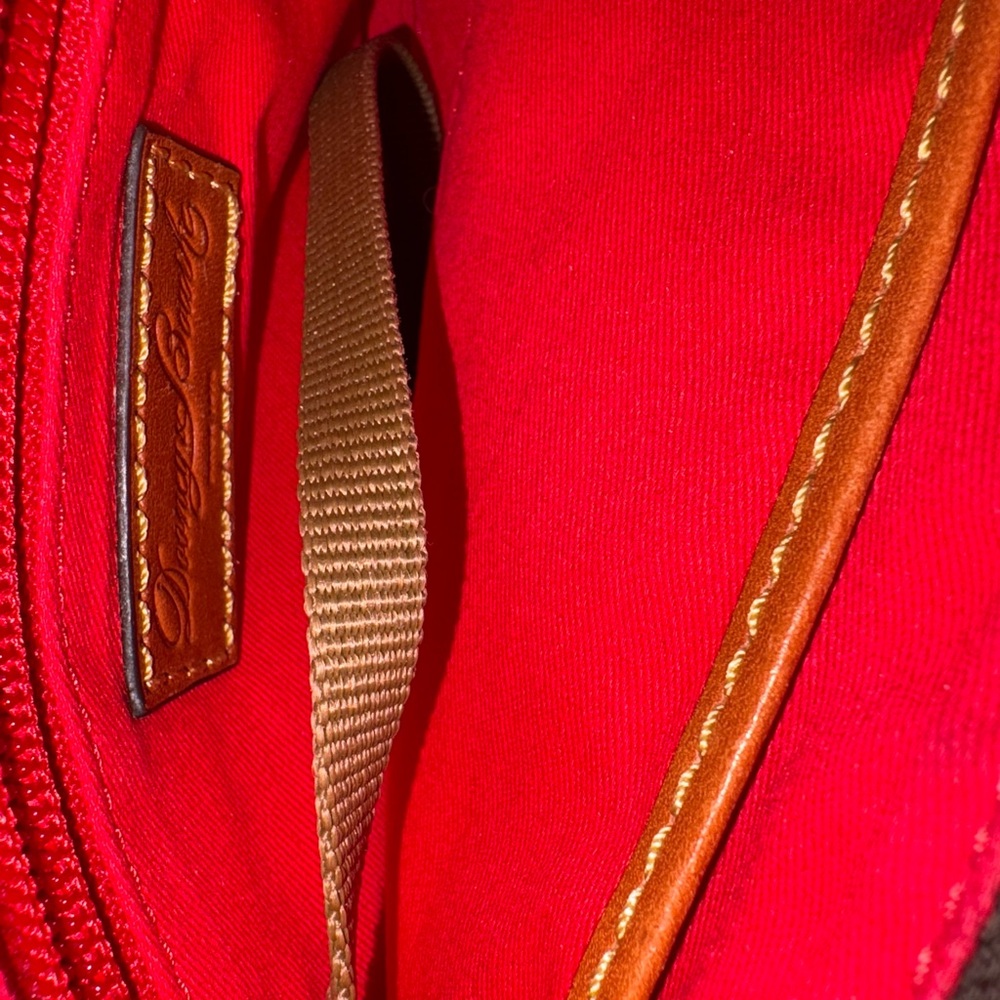 Dooney & Bourke Pink and Brown Mini Bag with Crescent Shape - Picture 3 of 4